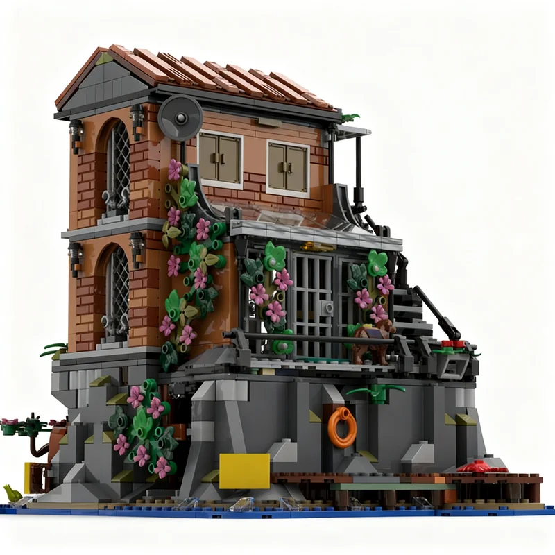

1313PCS MOC Street View Secret Agent S Home Riviera Extension Model Custom Building Blocks DIY Assembly Display Decor Gift Set