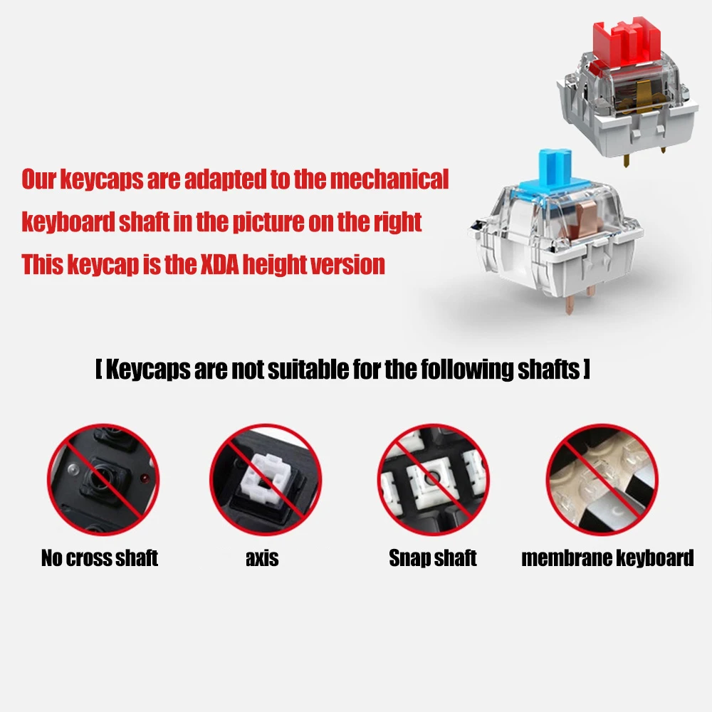 XDA PBT Keycaps English/Korean/Russian/Japanese/Set For Cherry MX Keycap For DIY Custom Mechanical Keyboard