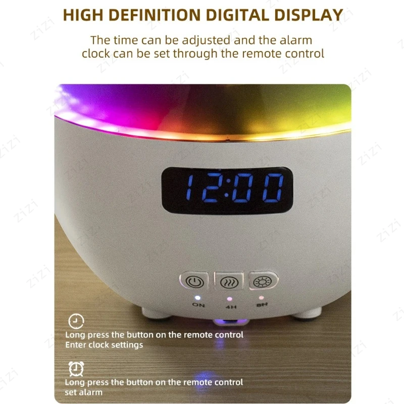Medusa dinâmica multifuncional controle remoto máquina de aromaterapia despertador digital umidificação máquina de aromaterapia