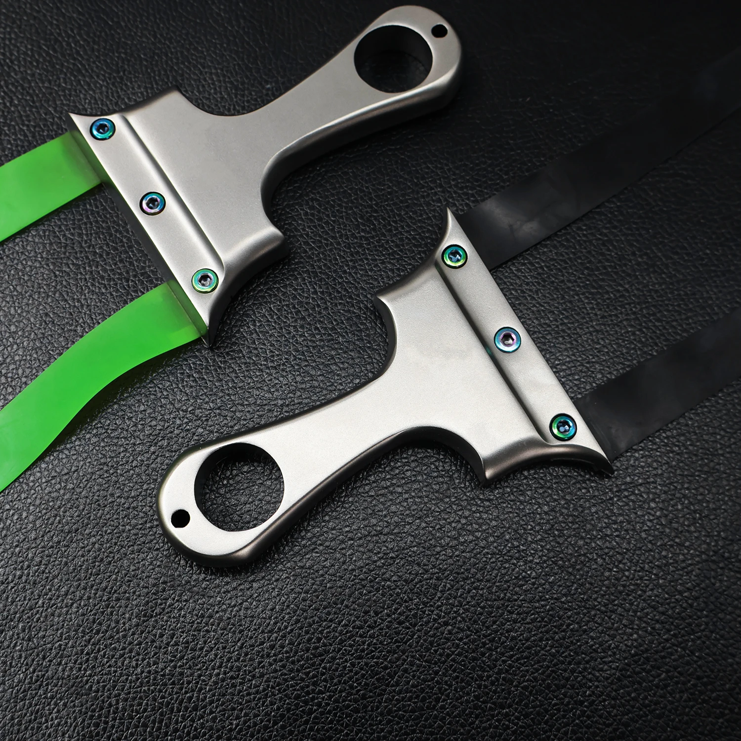 

Рогатка с плоским верхом Цельная металлическая рогатка из нержавеющей стали для профессиональной стрельбы для продвинутых стрельмеров для практики