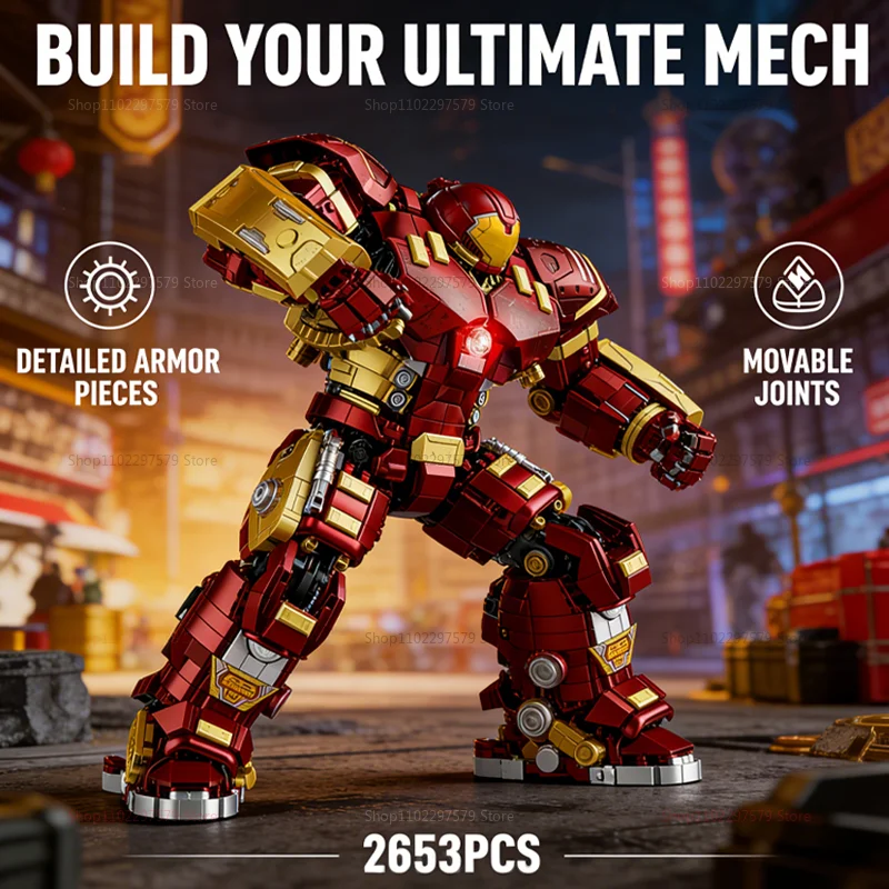 Ensemble de blocs de construction Mecha Warrior, plus de 2600 pièces, kit de super-héros créatif DIY pour enfants et adultes, jouets de collection, cadeau, décoration de la maison, Noël