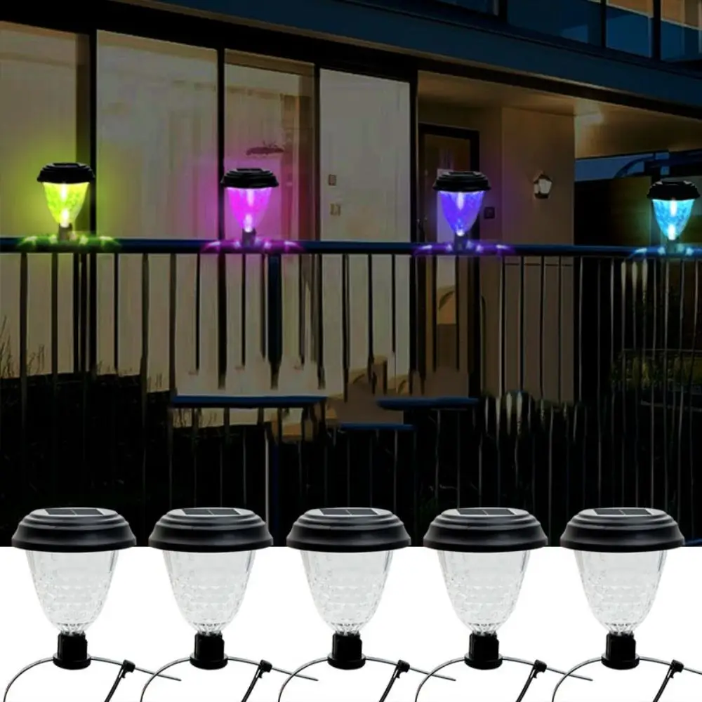 

4pcs Waterproof Solar Zip Tie Light Colorful light Flexible Installation Pool Fence Lights Atmosphere Solar Railing Lights