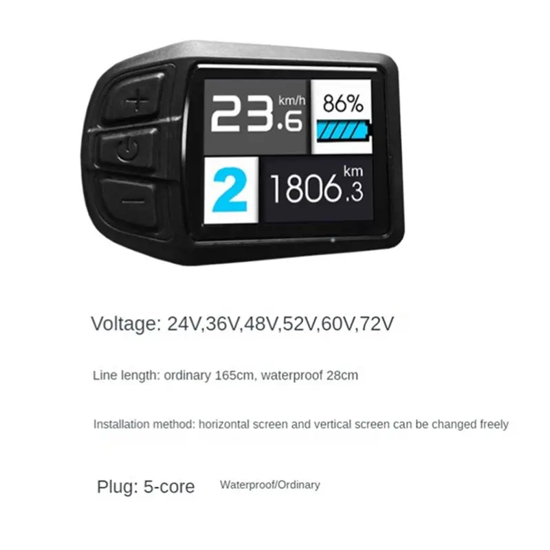 Oct.257 17A طقم التحكم ثلاثي الوضع 36 فولت 48 فولت 350 وات لمجموعة تحويل محرك الدراجة الكهربائية مع مقياس عرض UKC3