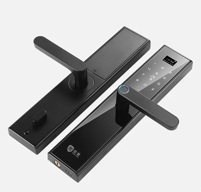 Fingerprint lock automatic factory direct sale anti-theft door open with one grip smart   apartment