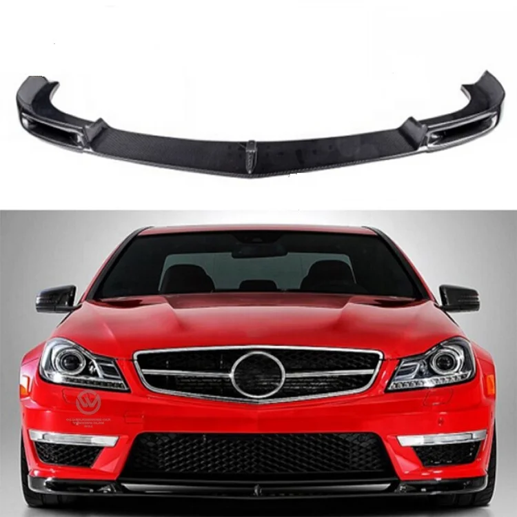 For 2012-2014 W204 C63 AMG modified carbon fiber front lip carbon fiber front bumper lip front bar chin lip