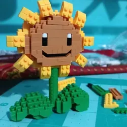 Plants VS Zombies Blocks Small Cartoon Mini Building Block Peashooter SunFlower Chomper Assemble Action Model Doll Toy for Kids