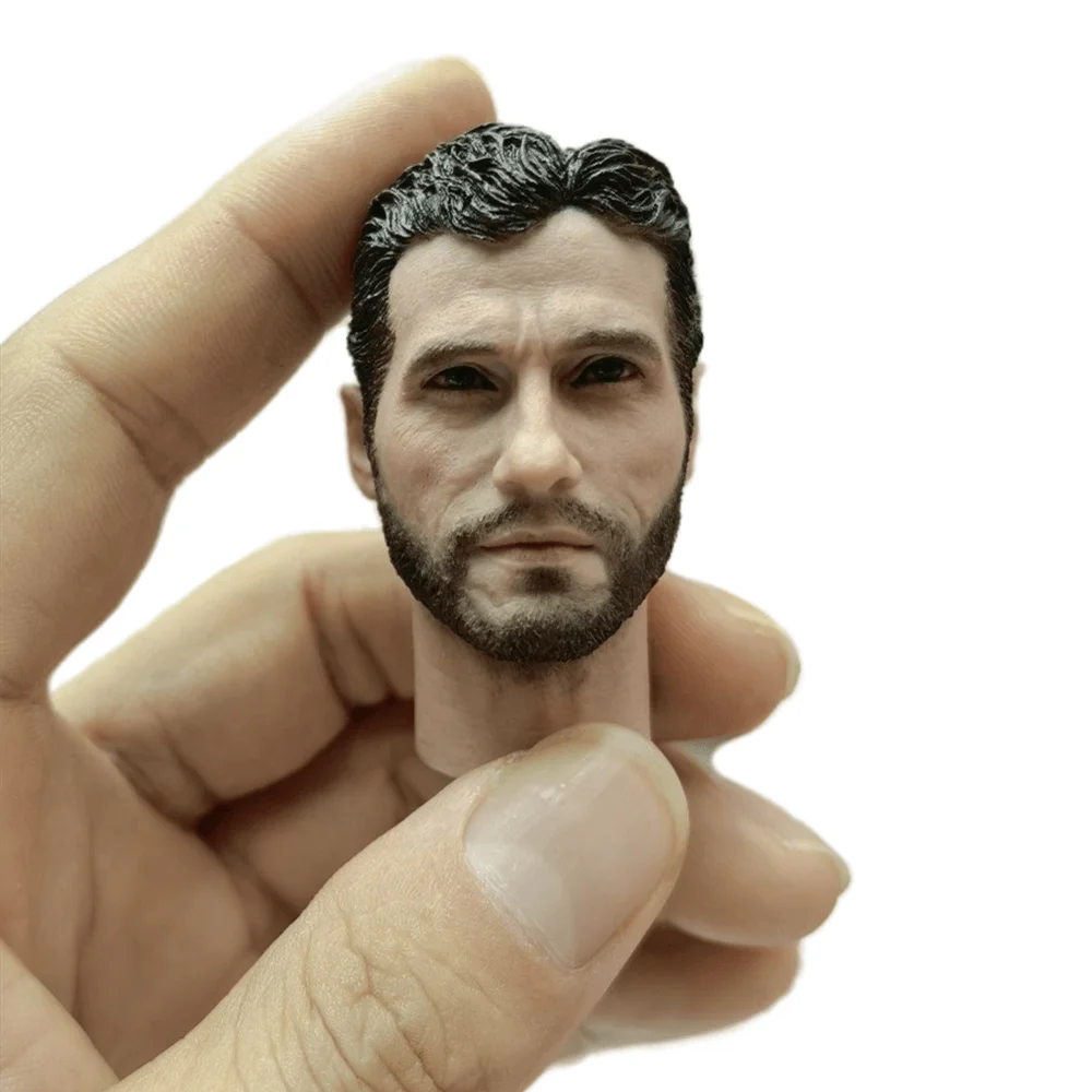 

1/6 Scale Head Carving Blue Sea Wolf Pack Ship Male Model PVC Long Neck Curly Hair 12Inch Action Figure Body Doll