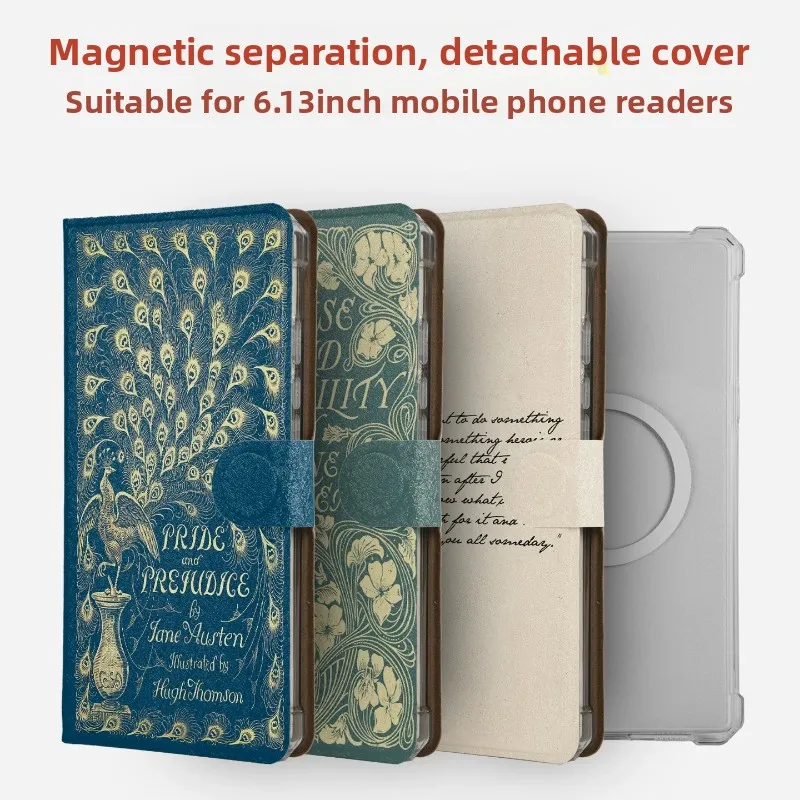 Magnetic Flip Protective Case for Ireader Tango2 Boox P6 E-Book CasePalma1/2 Bigme Hibreak Pro Shell with Detachable Clear Case