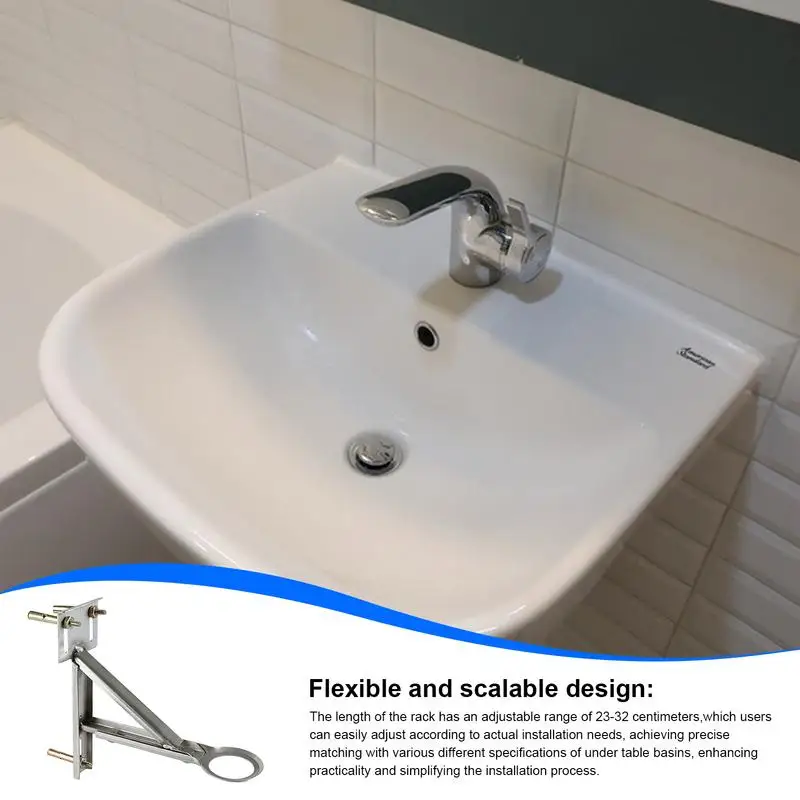 Undermount Sink Mounting Brackets Bathroom Sink Basin Support Bracket 9-12.5inch Adjustable Undercounter Basin Bracket Bathroom