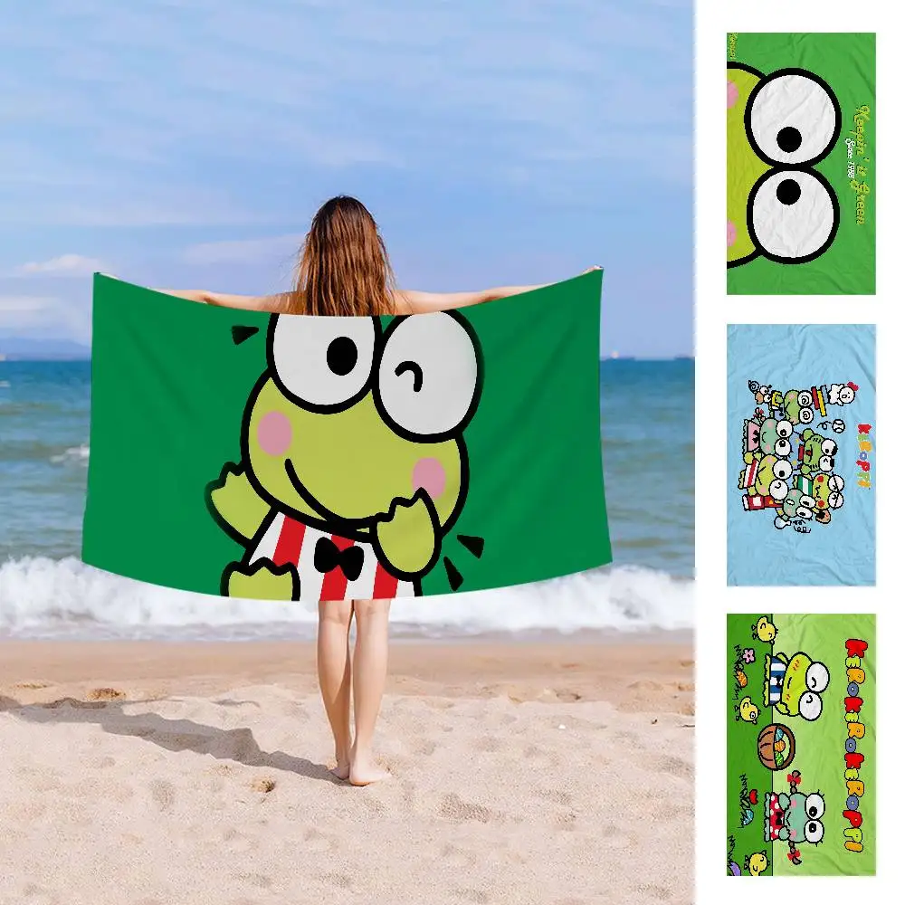 

K-keroppiS Frog Microfiber Beach Towel Absorbent Quick Dry Soft Yoga Swimming Resort Mountain Climbing Towel