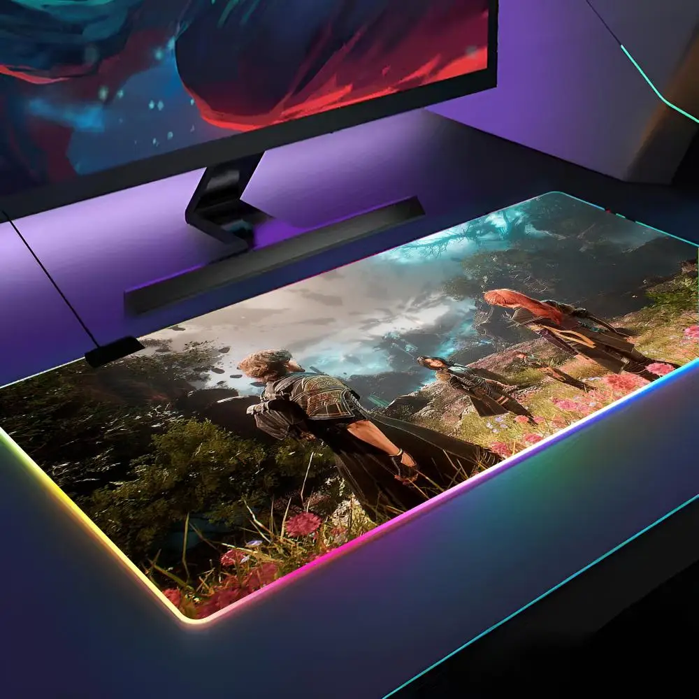 

Коврик для мыши Clair Obscur Expedition 33, коврик для мыши с RGB-подсветкой, коврик для мыши для ноутбука, геймера, компьютерный стол, игровые аксессуары