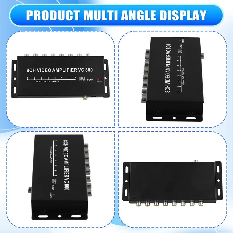 DC12V Car Auto 1 To 8 Output Video Signal Spliter Amplifier For DVD/LCD/TV Video Spliter MX1322