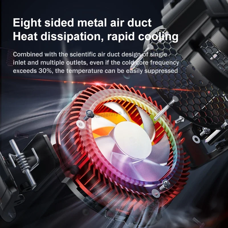 AL15 Frozen Universal Mobile Phone Magnetic Back-clip 2IN1 Semiconductor Cooling Fan Radiator for IOS Android Tablet Game Cooler