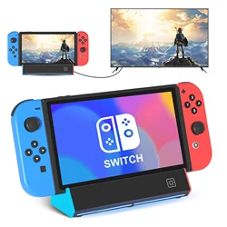 Portable Charging Dock Station Base with 4K HDMI Adapter/USB 2.0 /Type C Port for Nintendo Switch OLED Dock