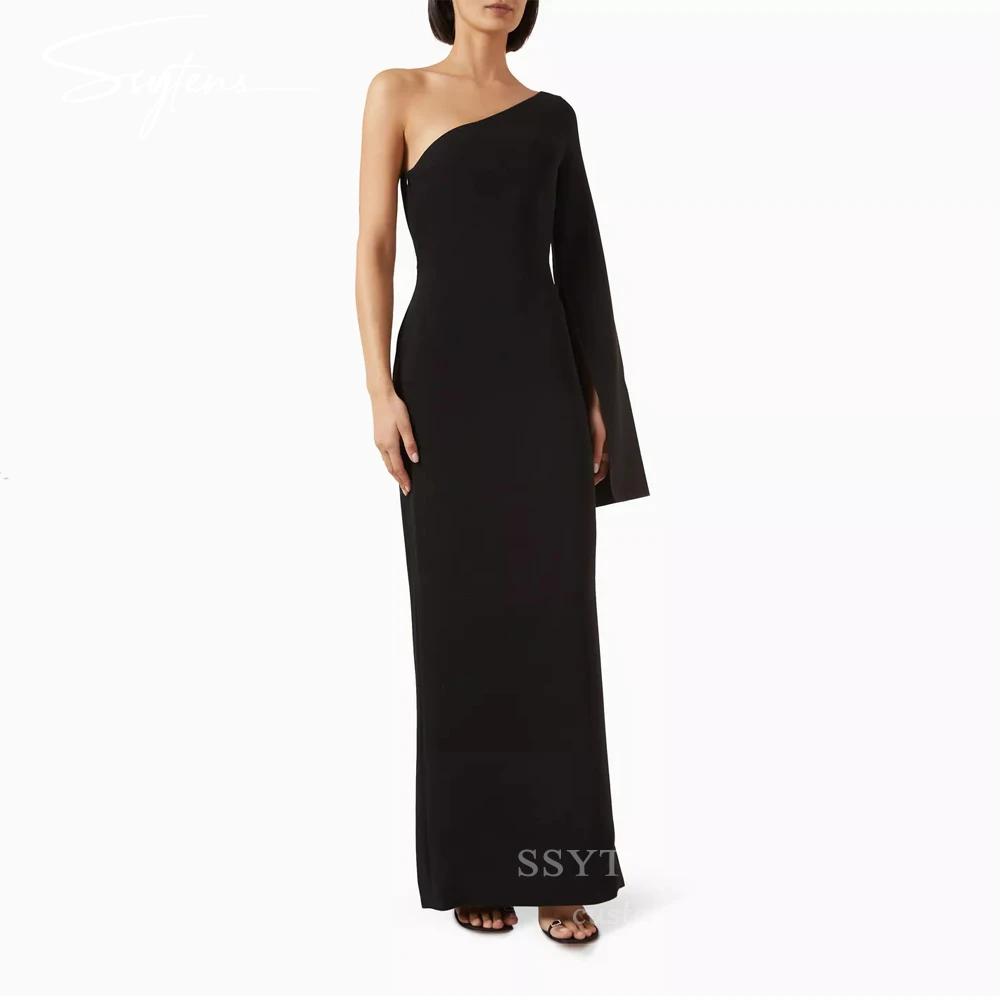 

SSYTENS Elegant Mermaid Evening Dresses Simple One Shoulder Saudi Arabia Prom Dress فساتين سهرة Floor Length Customize