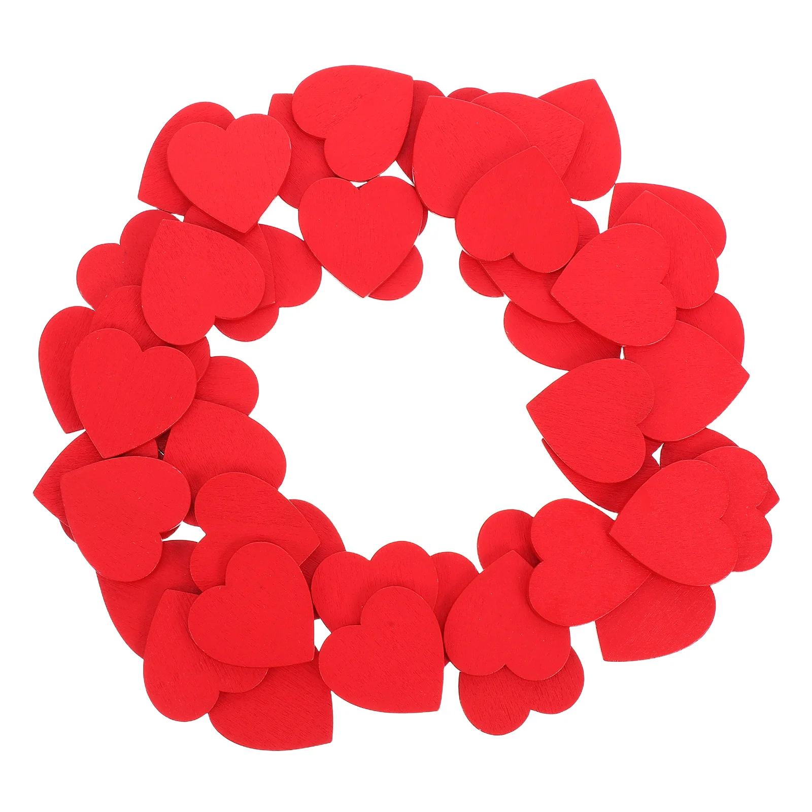 

50pcs 3Cm Red Love Heart Wooden Slices For Crafts Diy Wedding Party Decorations Hand Painting Holiday Craft Supplies Wood
