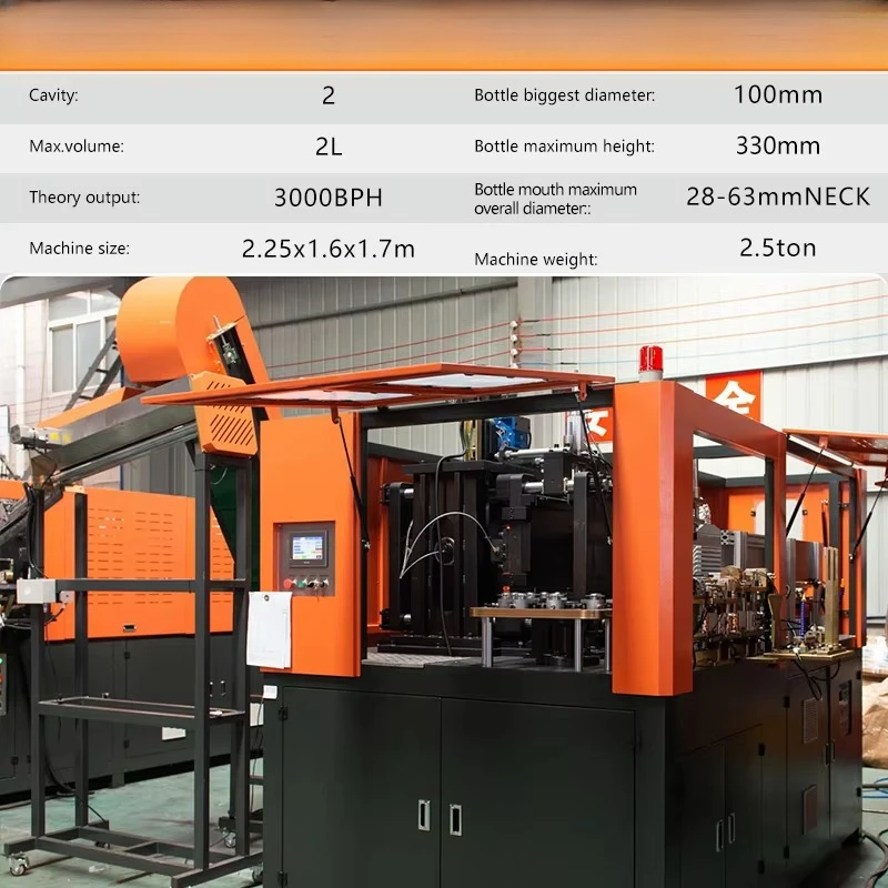 Precision Molding 3000BPH 100ml-2L Pet Bottle Blower Pet Bottle Manufacturing Machine For Accurate PET Liquid Bottle
