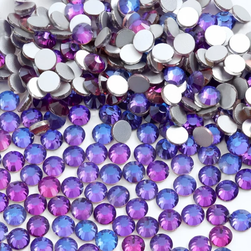 Purple Series Ss3-ss30 Non Hot Fix Rhinestones Flatback Strass Sewing & Fabric Garment Glittering Stones For Diy Decoration