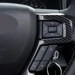 ABS Carbon Fiber for Ford Raptor F150 F-150 F 150 2015-2019 Style steering wheel shiny cover Decorative patch  Accessories