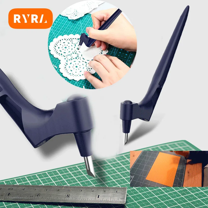 Gyro Cut Craft Tools taglierina giroscopica in acciaio inossidabile coltello di carta da 360 gradi taglierina di sicurezza con taglio giroscopico strumento di taglio artistico Scrapbooking