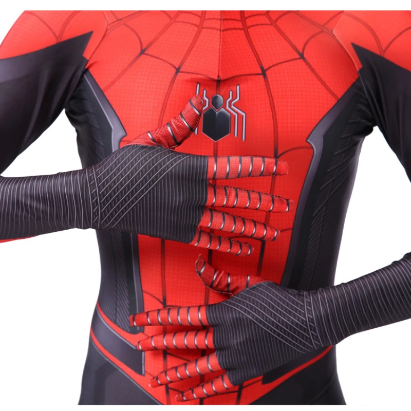 Hohe Qualität Superhero Spidermans Kostüm Body Für Kinder Erwachsene Spandex Zentai Halloween Party Cosplay Overall 3D Stil