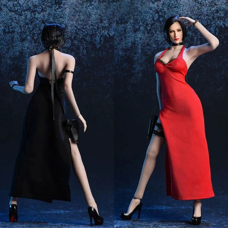 

Vstoys 18XG14 масштаб 1/6 Ada Wong длинная юбка с подвесным воротником вечернее платье женская модель для тела 12 дюймов