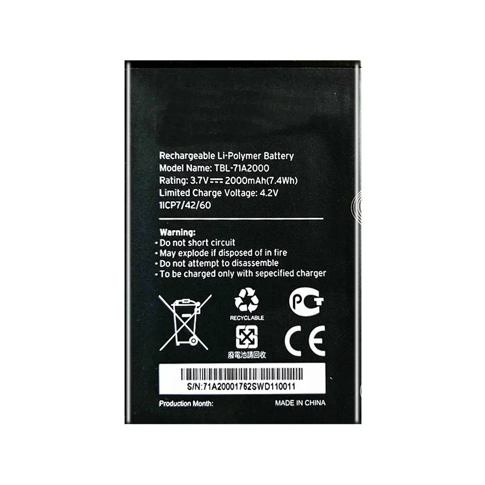 2000mAh TBL-71A2000 For TP-Link TL-TR861 2000L TL-TR761 M5250 M5350 M7000 M7200 M7300 4G LTE WIFI Router Modem Battery