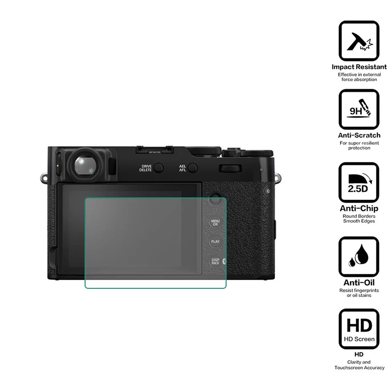 Hard Glass Protector Cover For Fujifilm X-100 VI/V X-100VI X100VI/X-100V X100V Camera Display Screen Protective Film Accessories