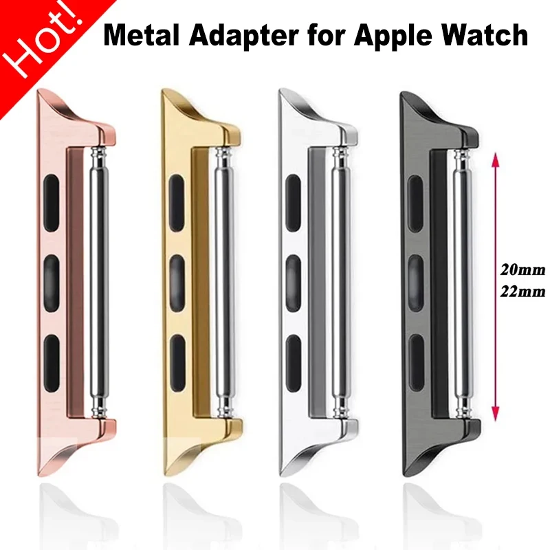 

Металлический адаптер-коннектор для Apple Watch Ultra 44/45/46/49 мм, 40/41/42 мм для iWatch Series 11 10 9 8 7 6 SE 5 4, аксессуары для ремешков