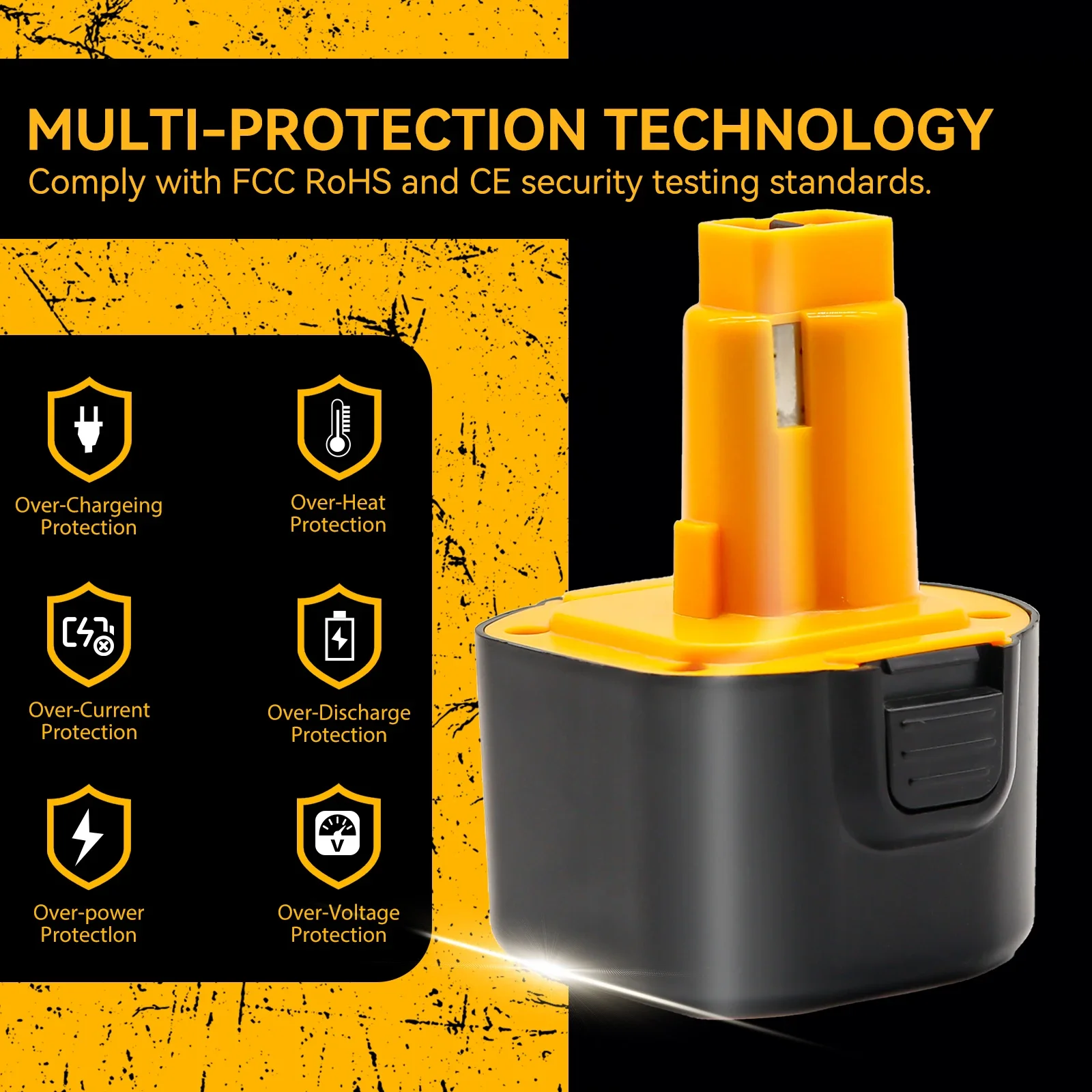 Для Dewalt 12 В 4000 мАч NI-MH аккумулятор для электроинструмента для DW9072 DW9071 DC9071 DE9037 DE9071 DE9072 DE9074 DE9075 152250 -27