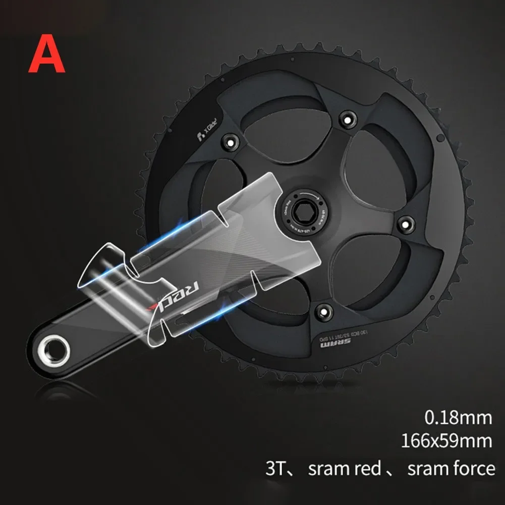 Bicycle Crank Protector Sticker Decal Road Bike Adhesive TPH Film For -SRAM -SHIMAN0 Cycling Crankset Protector Stickers Parts