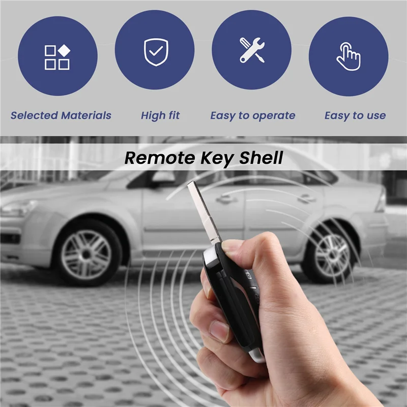 Classy-auto afstandsbediening sleutel shell afstandsbediening sleutel case cover voor Ford Focus Fiesta Mondeo S-Max C-Max