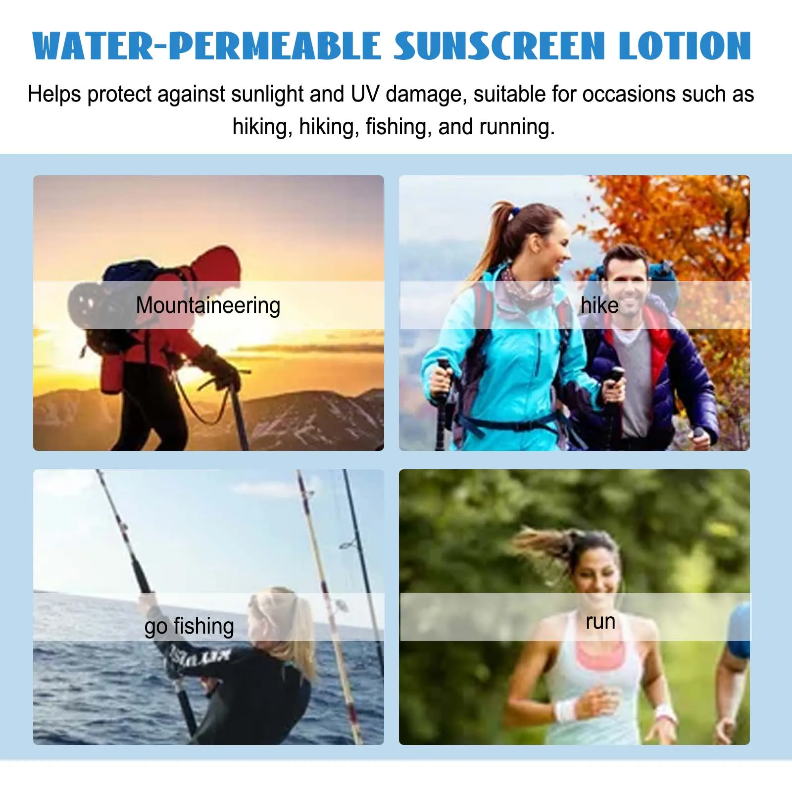 Water-permeable Sunscreen Lotion Deeply Penetrate Moisturize Make Skin Soft & Moist Restore Elasticity Luster Sunscreen Spray