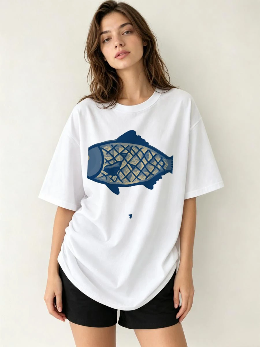 T-shirts Femme en Coton Printemps Style Remarquable Jersey Technologie d'Application d'Étiquettes Cousues Élément Performant Respirant Col Rond