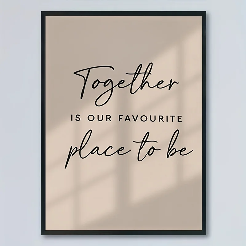 2D Flat, 2D Flat, 1pc Frameless 2D Flat Canvas Art, Multi-Size Specifications Including Favorite Quotes, Easy Style Print And