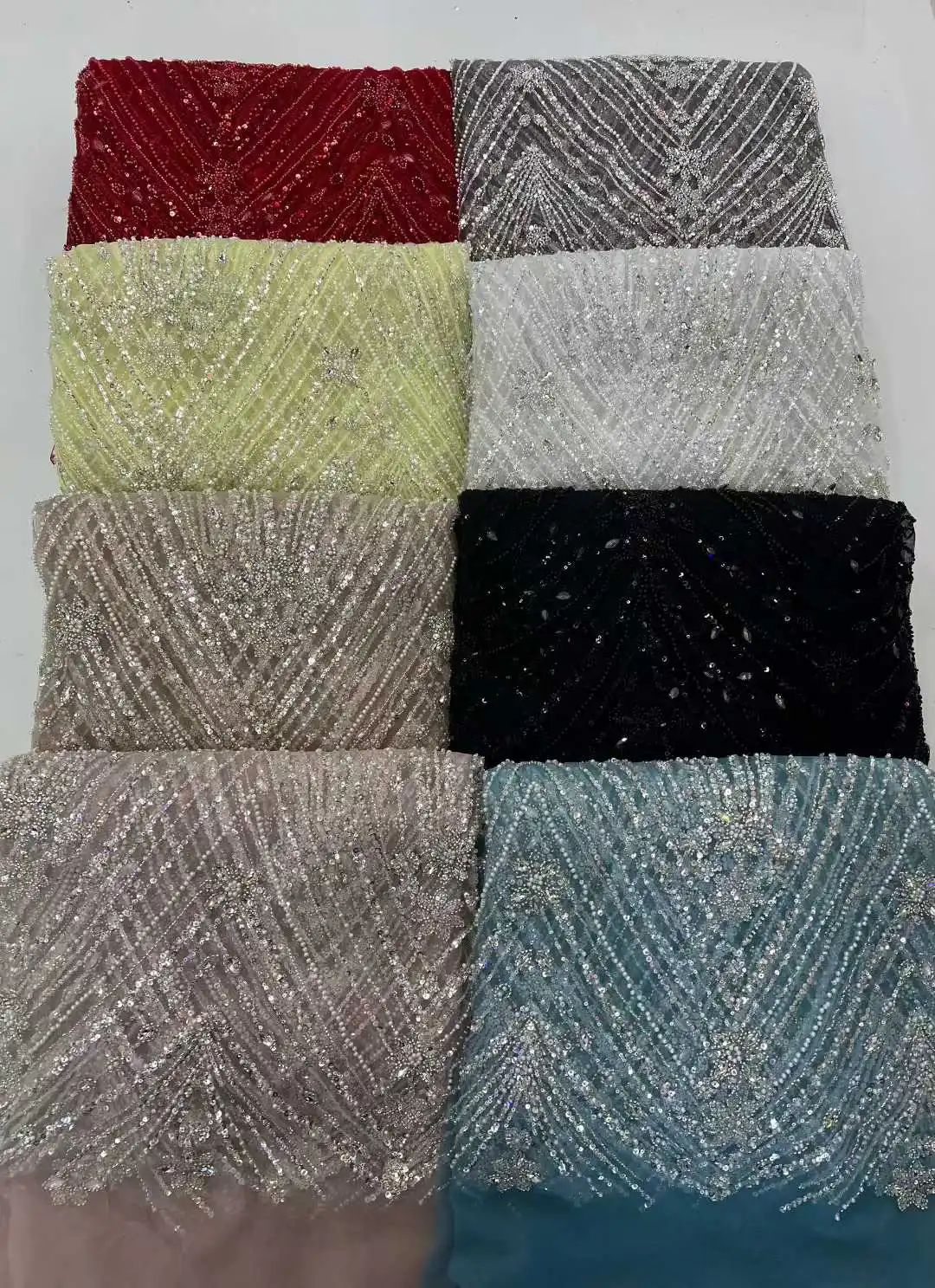 فاخر جودة عالية الترتر النيجيري الأحجار مطرز أقمشة الدانتيل 2026 الفرنسية التطريز الأفريقي أقمشة الدانتيل لخياطة الزفاف