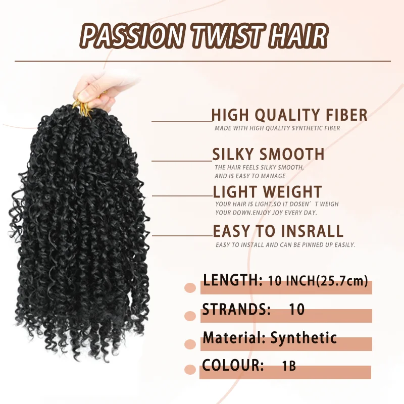 Синтетические волосы Boho Crochet Passion Twist с предварительно закрученными петлями, 22-дюймовые вязанные крючком волосы Goddess Passion Twist с вьющимися концами, 7 упаковок