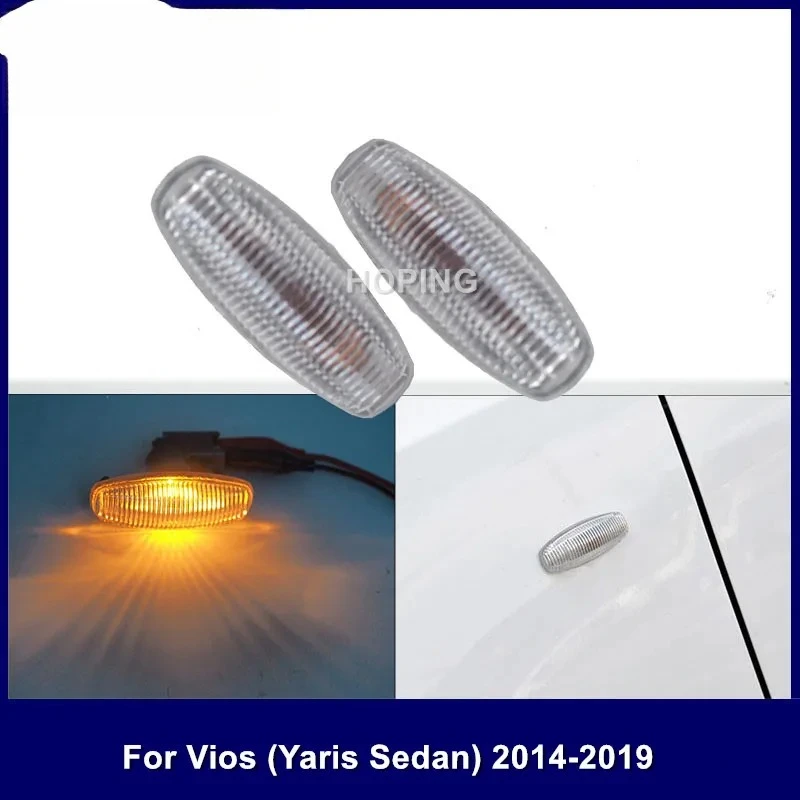 Feu de clignotant latéral pour Toyota VIOS Yaris Berline 2014 2015 2016 2017 2018 2019 – Feu de position latéral