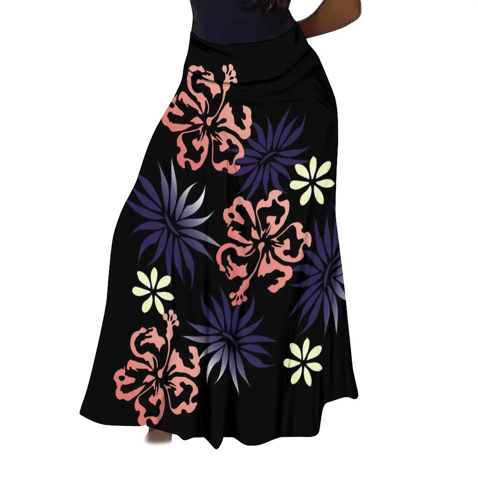 Polynesian Skirt Tribal Ethnic Floral Print Elegant Maxi Dress High Quality Party Dress Summer Island Dress Samoa