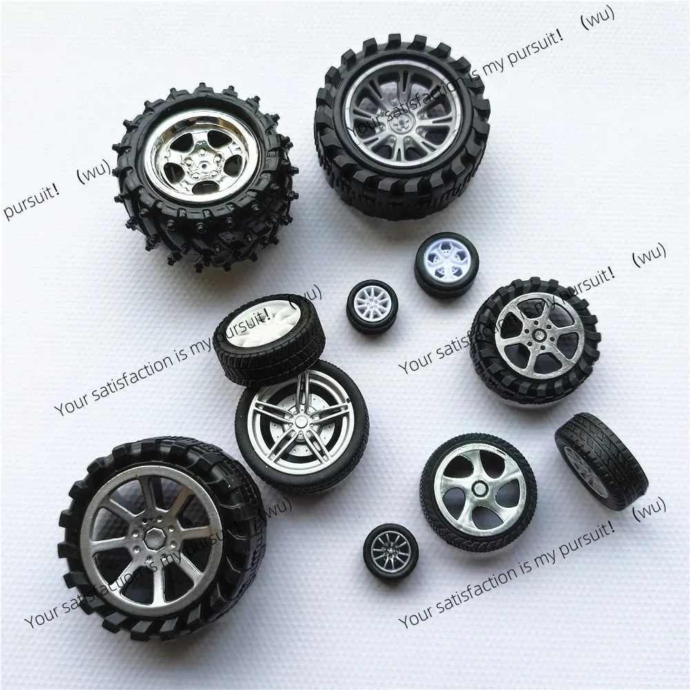 2 pcs/batch of 18 kinds of mini toy wheels DIY model plastic rubber tire sealing ring assembly robot parts
