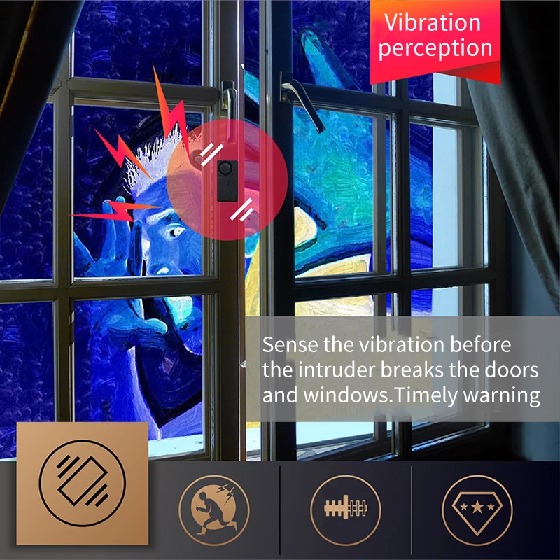 Wireless Bicycle Vibration Alarm Electric Motorcycle Scooter Bike Security Protection Remote Control  Anti theft Alarms System