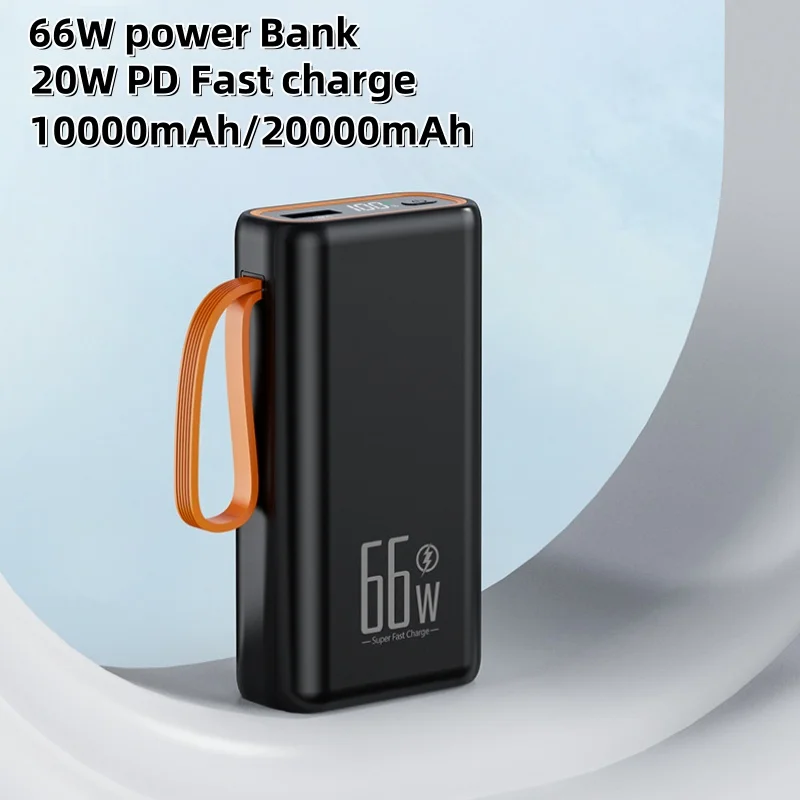 

20000mAh 66W 20W Power Bank Fast Charging Battery High Capacity Digital Display Power Bank For iPhone Samsung Powerbank