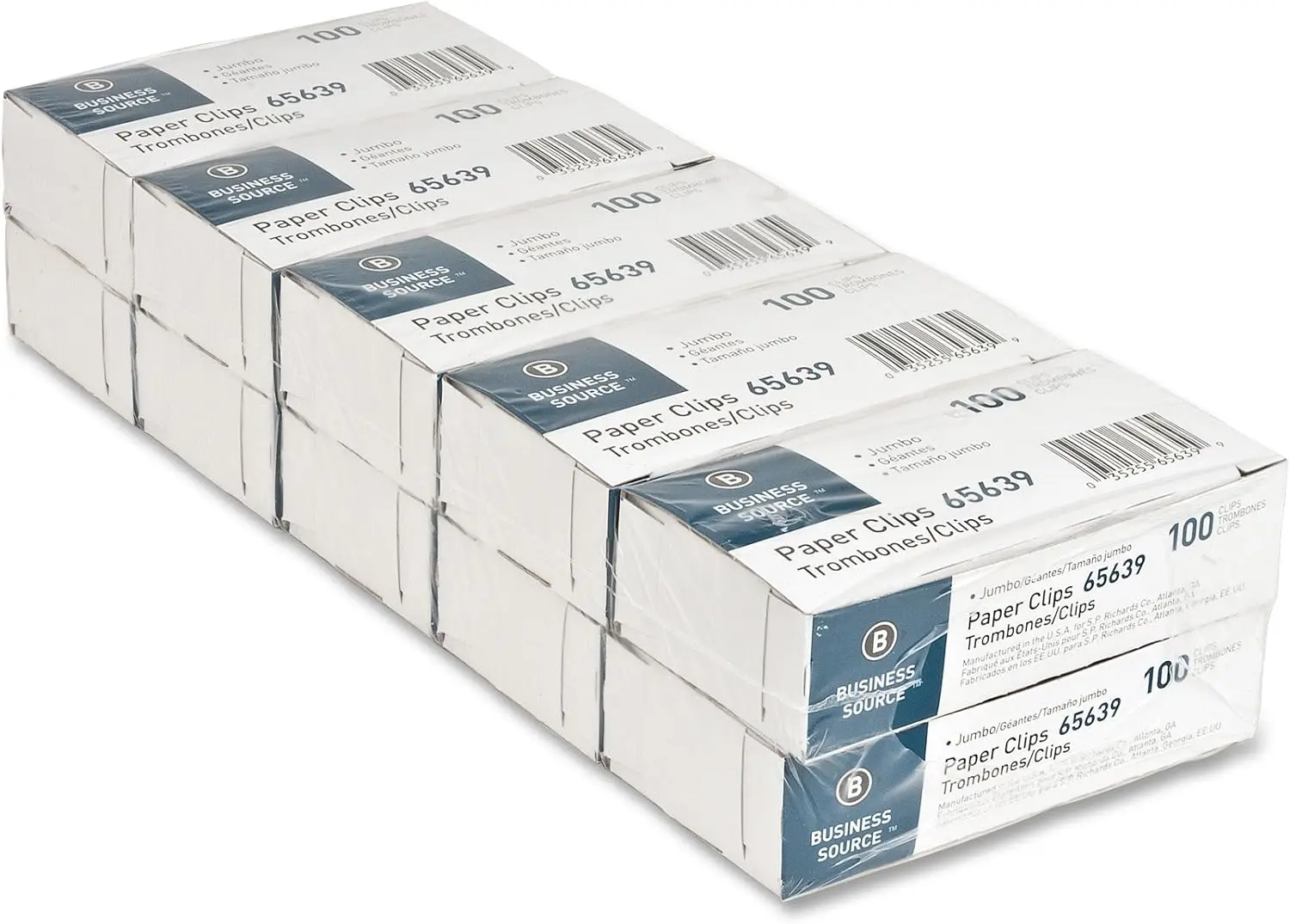 

Jumbo Paper Clips, 0.041 Wire, 1000 Pack, 41 Mile Capacity, Rust-Resistant