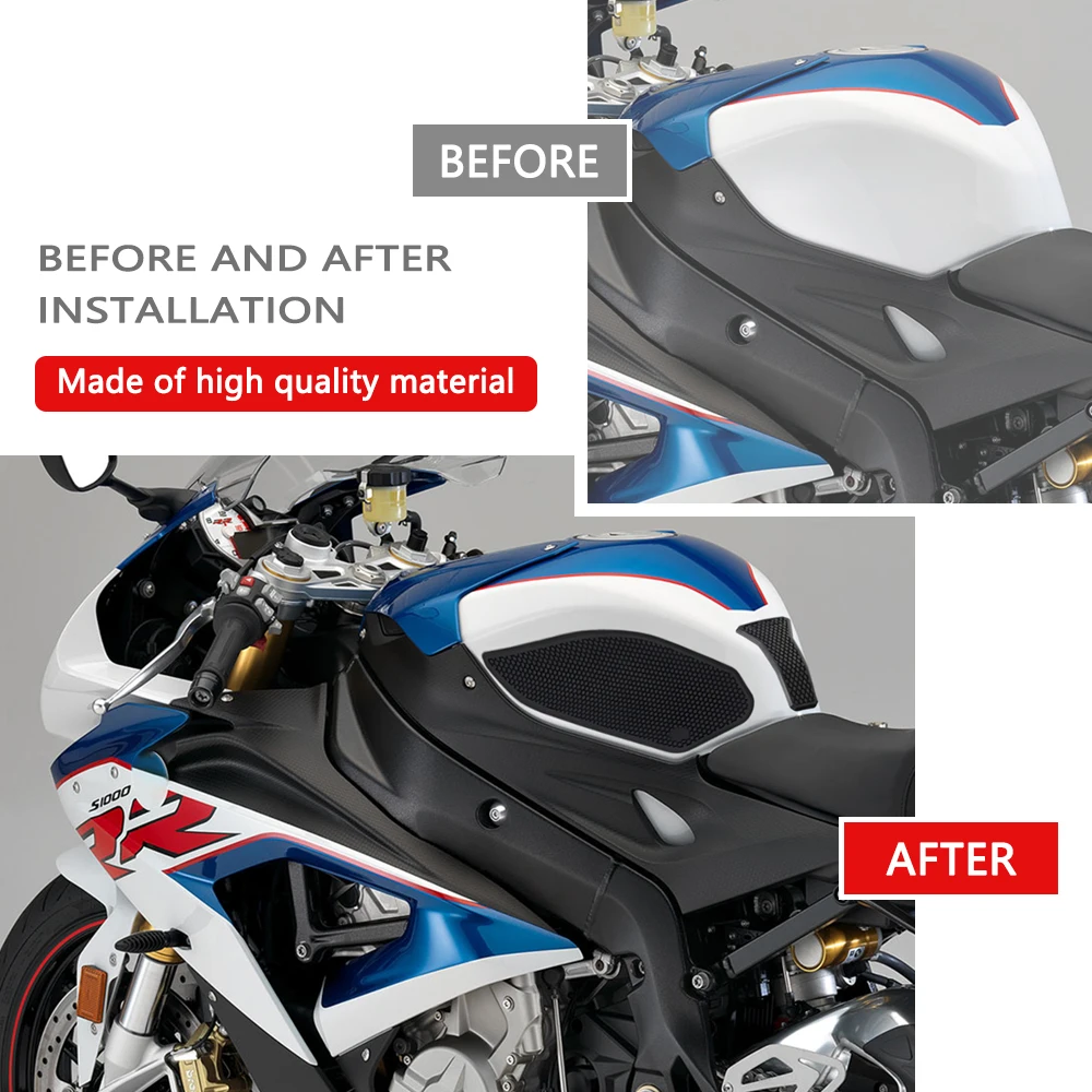Motorcycle Accessories Tank Pad Fuel Tank Pad For BMW S1000RR S1000R 2019-2025 Non-Slip Side Fuel Tank Waterproof Pad