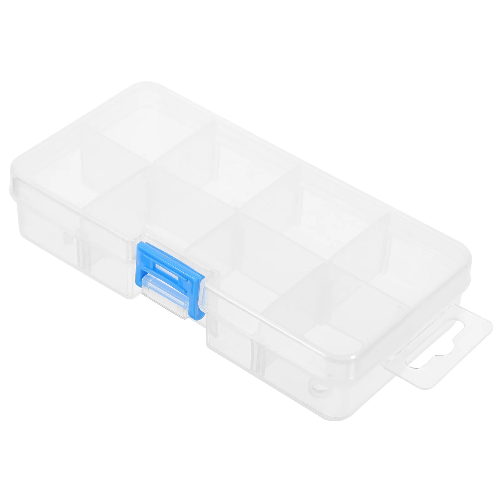

Transparent Jewelry Box Nail Tool Storage Box Makeup Holder 8 Slots Display Case Desktop Organiser Container Decoration for Wome