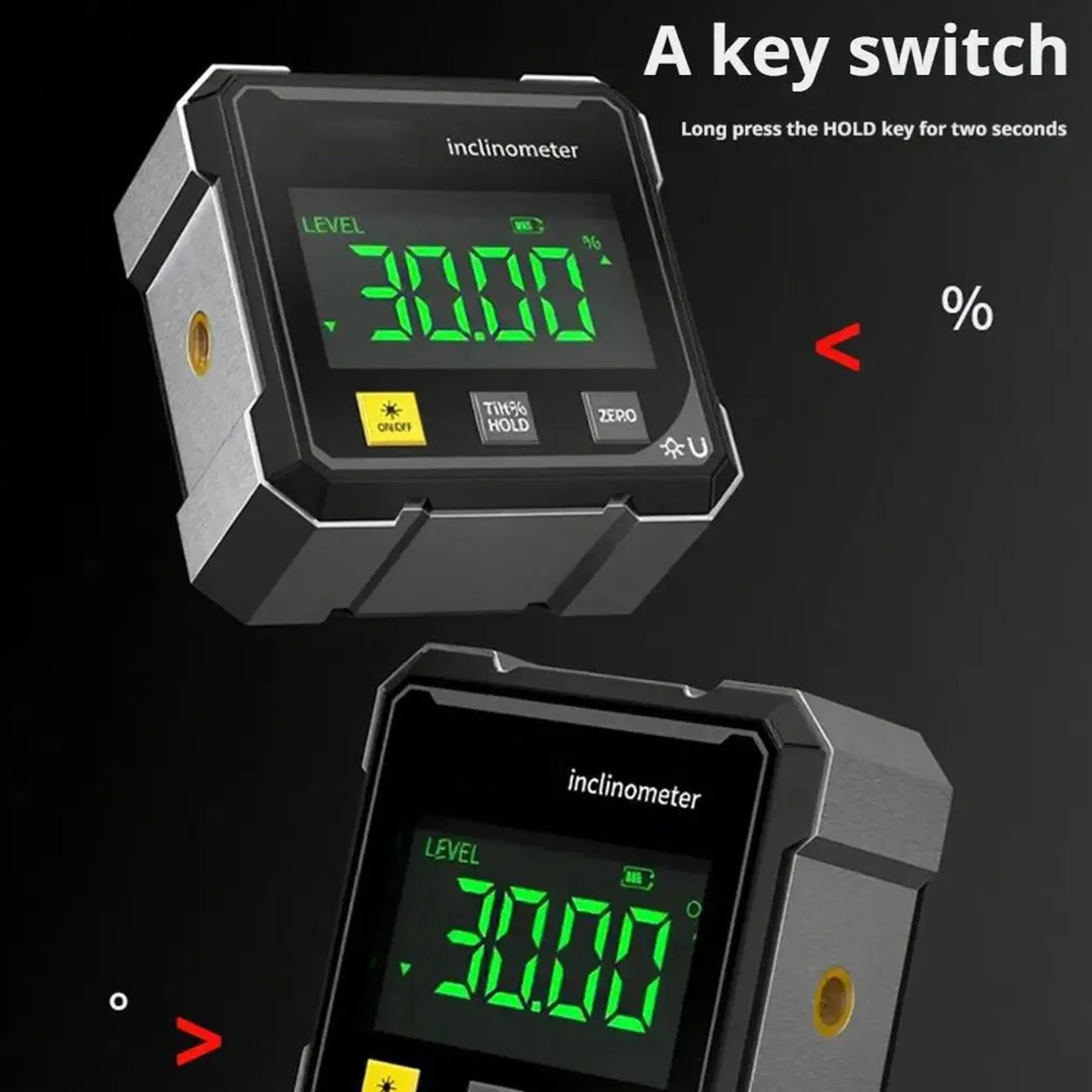 Digital Angle Measure Instrument USB Charging Table Saw Miter Protractor LED Screen Digital Angle Gauge Hanging Level Box