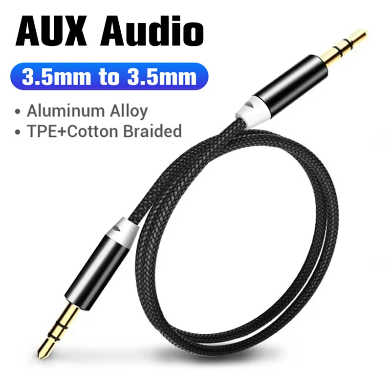 3.5mm to 3.5mm AUX Audio Cable 3.5mm Jack Speaker Cable for JBL Headphones Car for Samsung for Xiaomi for Redmi MP3 AUX Cord