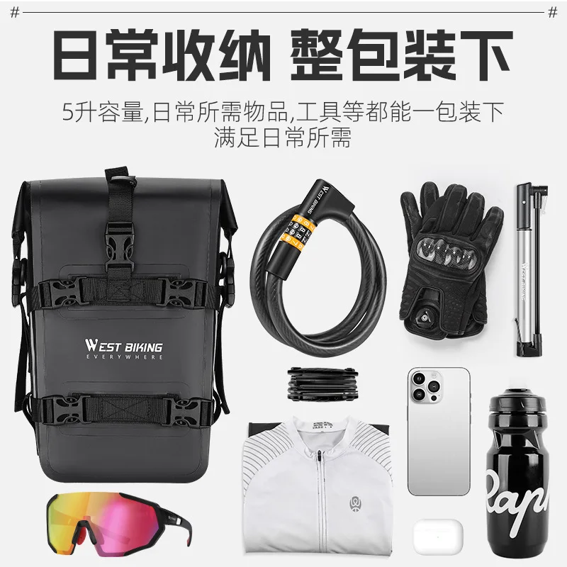 

Bike Pole Guard Bag Riding Bumper Side Bag Motorcycle Reflective Waterproof Large Capacity G1036