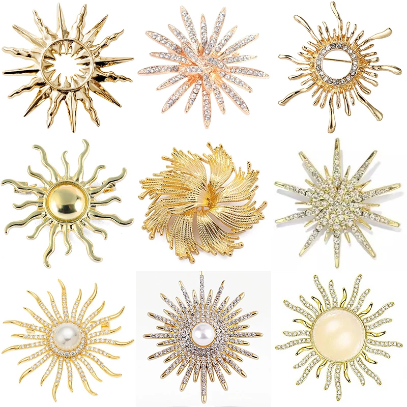 Classic Sun Pin for Women Unisex Fashion Sunflower Brooches Pins Party Office Trendy Accessories Birthday Gifts 2026