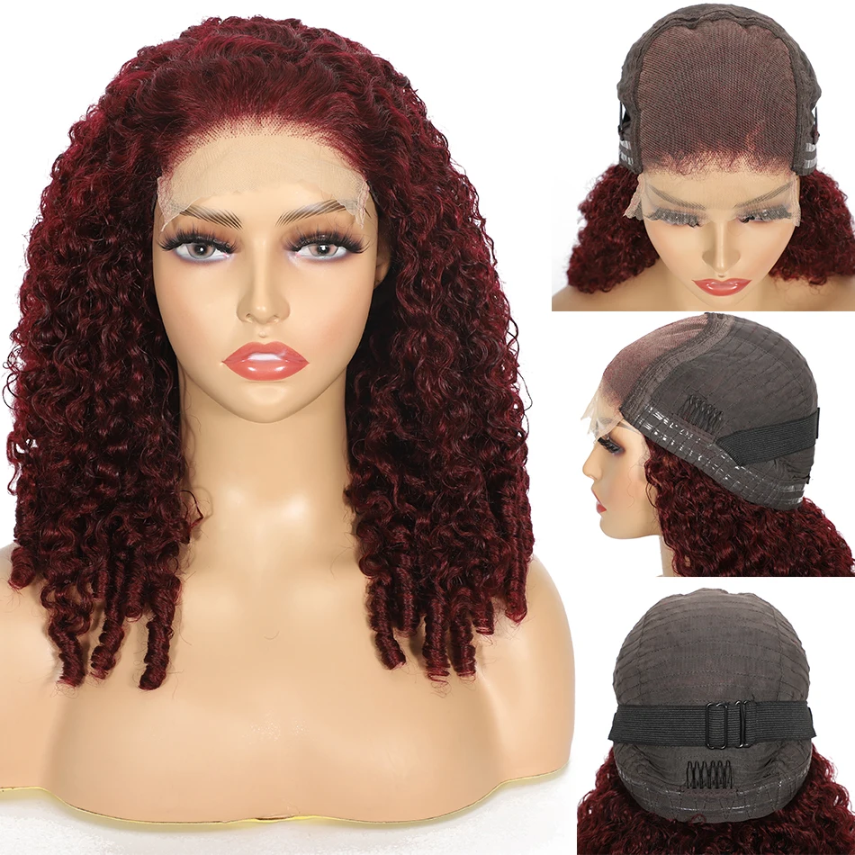 100% Virgin Human Hair Burmese Curly 13x6 Full Lace Front Wigs 250 Density Bouncy Curly 5x5 HD Lace Closure Wigs For Black Women
